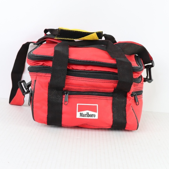 Marlboro Handbags - Vintage Marlboro Insulated Lunch Box Bag Red